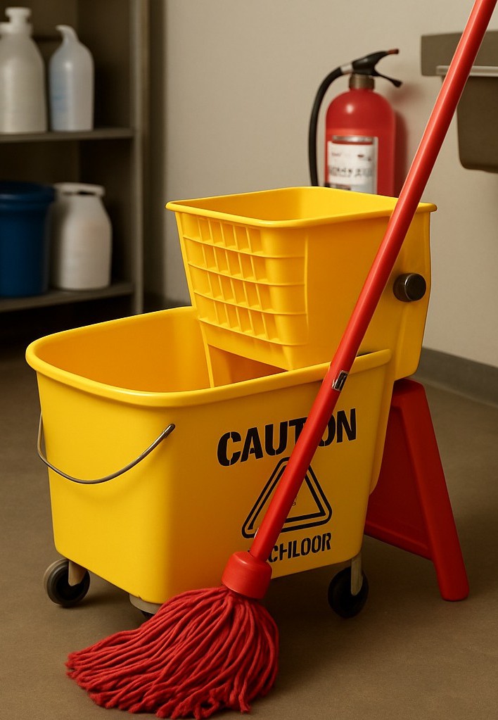 Mop Bucket with Wringer — Cleaning & Housekeeping Supplies
